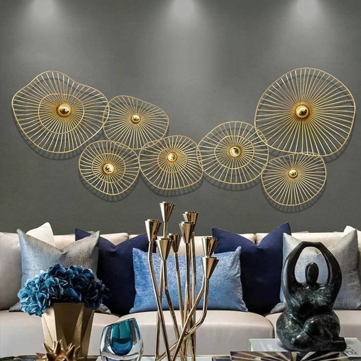 Custom New Light Luxury Wall Decoration Creative Home Wall Hanging Sofa  Background Decoration
