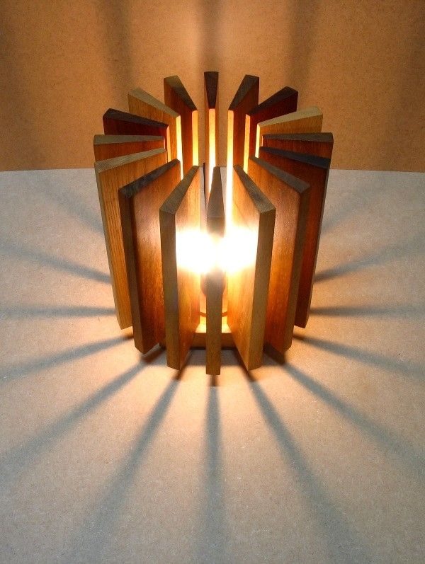 Lamp Made From Wooden Pieces • Recyclart