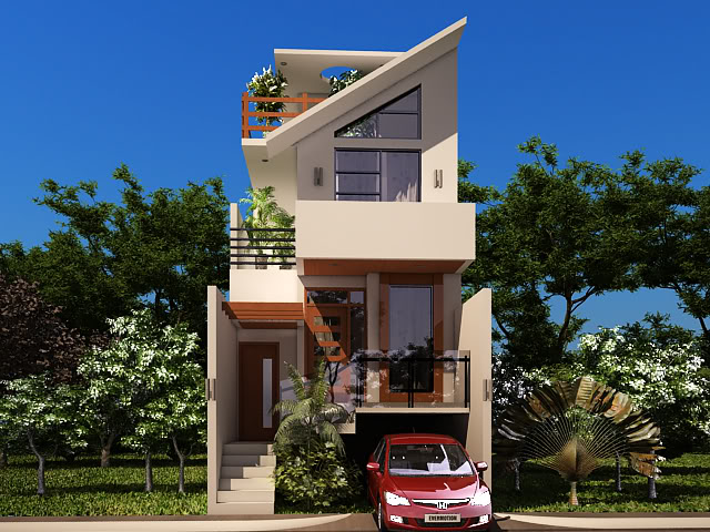 desain interior rumah; desain rumah kecil dengan underground car port